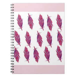 Feathers Watercolor Foto Notebook (80 Seiten B&W) Notizblock