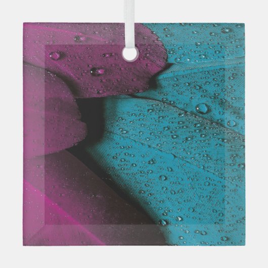 FEATHERS WET ORNAMENT AUS GLAS (Vorderseite)