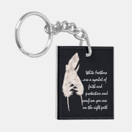 Feathers White and Meaning Schlüsselanhänger