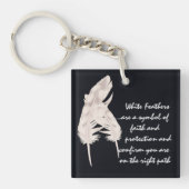 Feathers White and Meaning Schlüsselanhänger (Vorderseite)