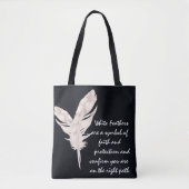 Feathers White and Meaning Tasche (Vorderseite)