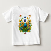 Featherspektrum: Pfauensemble Extravaganza Baby T-shirt (Vorderseite)