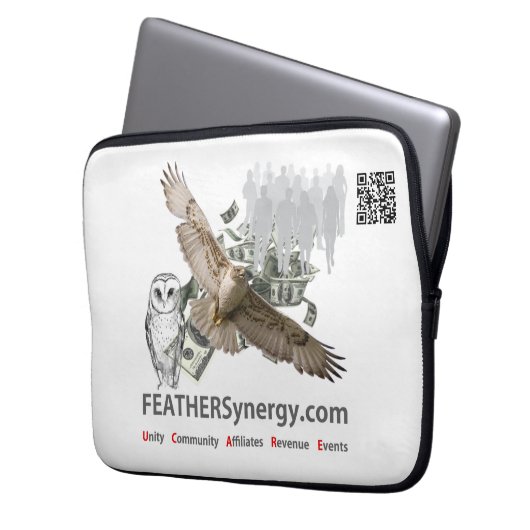 FEATHERSynergy - Laptop-Sieb 13" Laptopschutzhülle (Vorderseite Links)