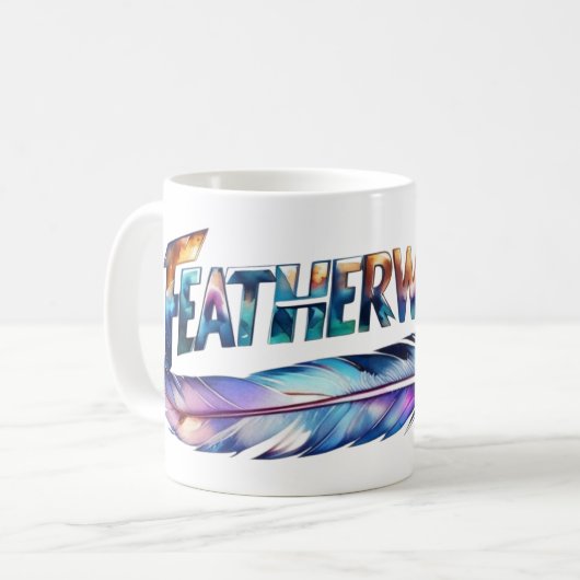 Featherweight Feather Art | MMA Boxing Fitness Gym Kaffeetasse (Vorderseite Links)