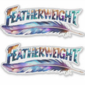 Featherweight Feather MMA Kick Boxing Gym Love 2pc Aufkleber (Vorderseite)