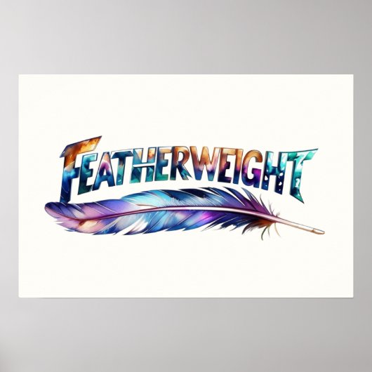 Featherweight Feather - MMA Kick Boxing Gym Lover Poster (Vorne)