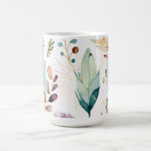 Feathery Blumenmuster Custom Tasse (Mittel)