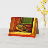 Feathery Dove Karte (Gelbe Blume)