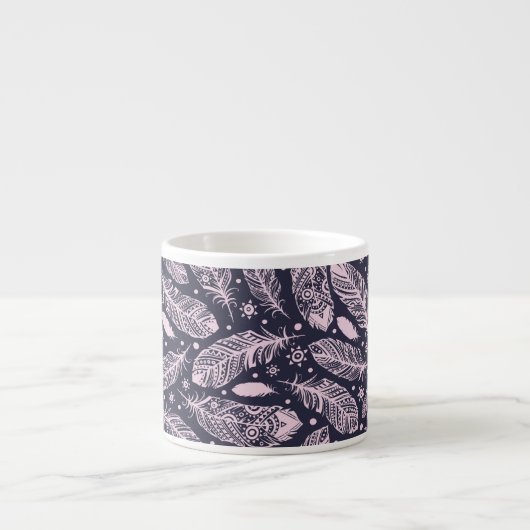 Feathery Fantasy: Romantische Musterkreation Espressotasse (Vorderseite)
