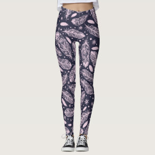 Feathery Fantasy: Romantische Musterkreation Leggings