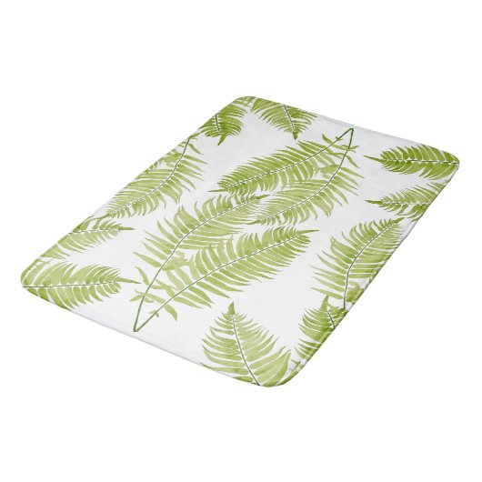 Feathery Fern auf der Bath Mat Badematte (Schrägansicht)