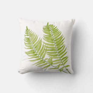 Feathery Fern auf einem Kopfkissen Kissen