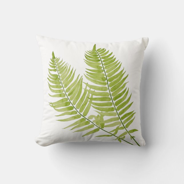 Feathery Fern auf einem Kopfkissen Kissen (Vorderseite)
