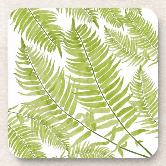 Feathery Fern auf einem Untersetzer-Set Getränkeuntersetzer (Vorderseite)