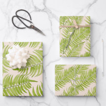 Feathery Fern auf einem Wrapping Paper-Set