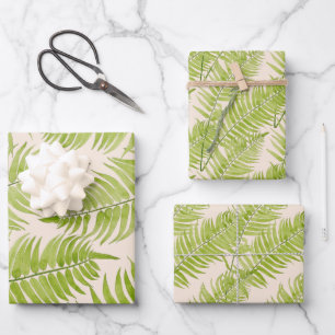 Feathery Fern auf einem Wrapping Paper-Set  Geschenkpapier Set