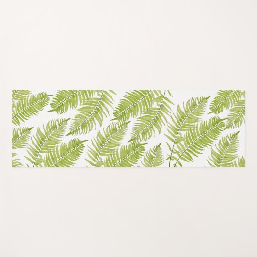 Feathery Fern auf einem Yoga Mat Yogamatte (Vorderseite (Horizontal))