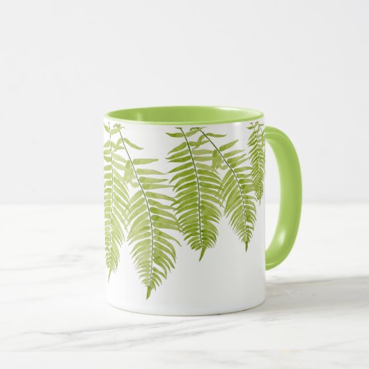 Feathery Fern auf einer Combo-Tasse Tasse (VorderseiteRechts)