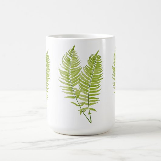 Feathery Fern auf einer klassischen Tasse (Mittel)
