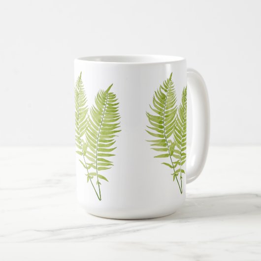 Feathery Fern auf einer klassischen Tasse (VorderseiteRechts)