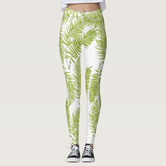 Feathery Fern auf Leggings (Vorderseite)