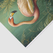 Feathery Flamingo Blush, gemuteter botanischer Seidenpapier (Ausschnitt)