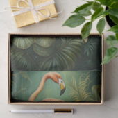 Feathery Flamingo Blush, gemuteter botanischer Seidenpapier (Geschenk)