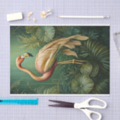 Feathery Flamingo Blush, gemuteter botanischer Seidenpapier (Handwerk)