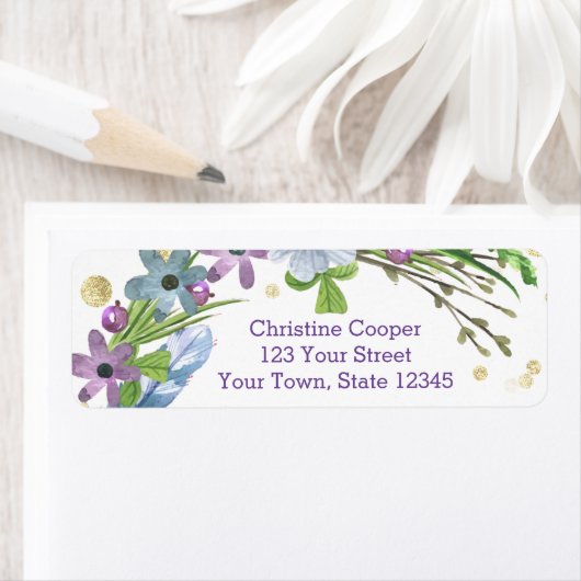 Feathery Floral mit Gold (Insitu)