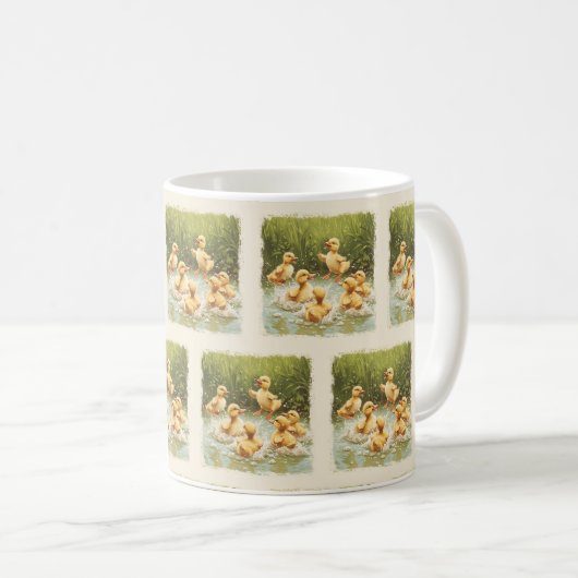 Feathery Friends: Osterente Sammlung 🦆 ☕ Kaffeetasse (VorderseiteRechts)