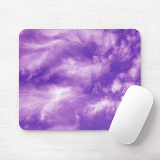 Feathery Lila Clouds Mousepad (Mit Mouse)