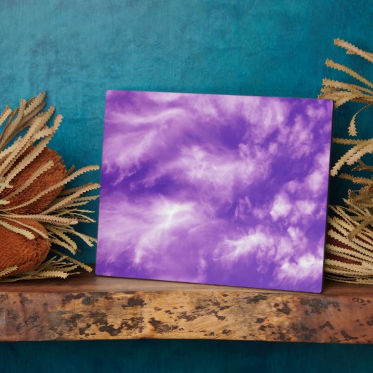 Feathery Lila Sky Fotoplatte (Seite)