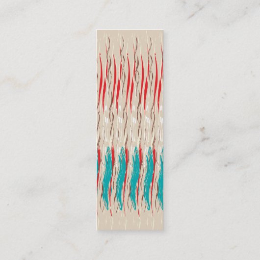 Feathery Paint Stroke Muster Mini Page Marker Mini Visitenkarte (Rückseite)