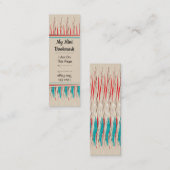 Feathery Paint Stroke Muster Mini Page Marker Visitenkarte (Vorne/Hinten)