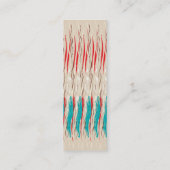 Feathery Paint Stroke Muster Mini Page Marker Visitenkarte (Rückseite)