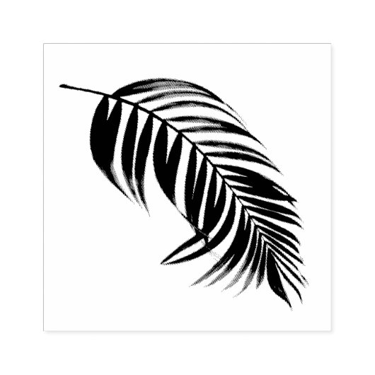 Feathery Palm Leaf Design Holz Briefmarke Gummistempel (Prägung)