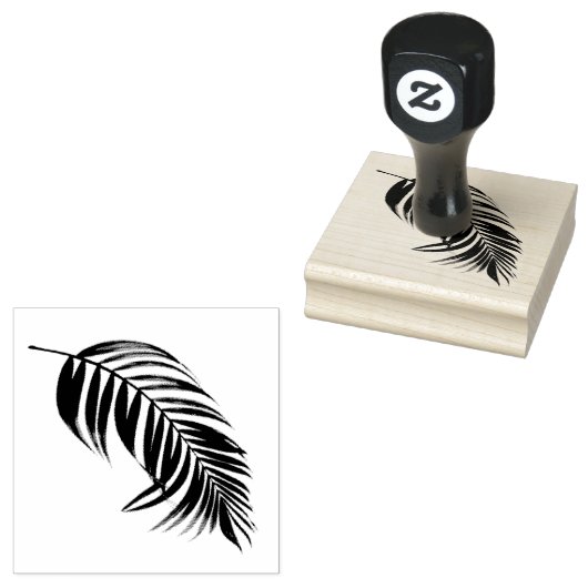 Feathery Palm Leaf Design Holz Briefmarke Gummistempel (Stempel)