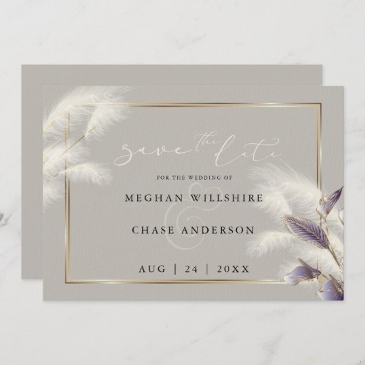 Feathery Pampas Grass Amethyst Anthurium (Vorne/Hinten)