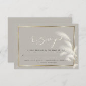 Feathery Pampas Grass RSVP Karte (Vorne/Hinten)