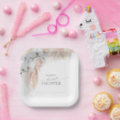 Feathery Pampas Grass White Orchids Brautparty Pappteller (Party)