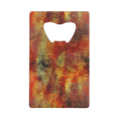 Feathery Red Abstrakt Kreditkarten Flaschenöffner (Rückseite)