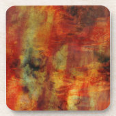 Feathery Reds und Yellows Untersetzer (Vorderseite)