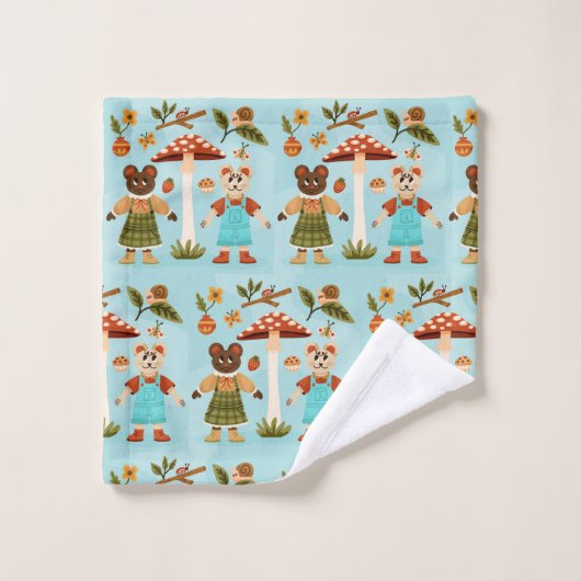 Featuring cartoon animals dressed in clothes waschlappen (Waschlappen)