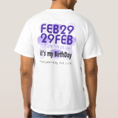 FEB 29 T - Shirt (Rückseite)