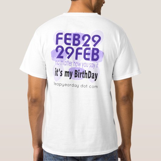 FEB 29 T - Shirt (Rückseite)