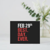 Feb 29th Best Day Ever February 29 Gift Postkarte (Stehend Vorderseite)