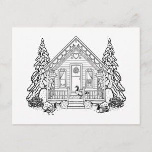 Feb-Haus Feiertagspostkarte