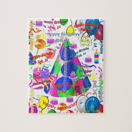 Februar, 14 Geburtstag Jigsaw Puzzle (Vertikal)