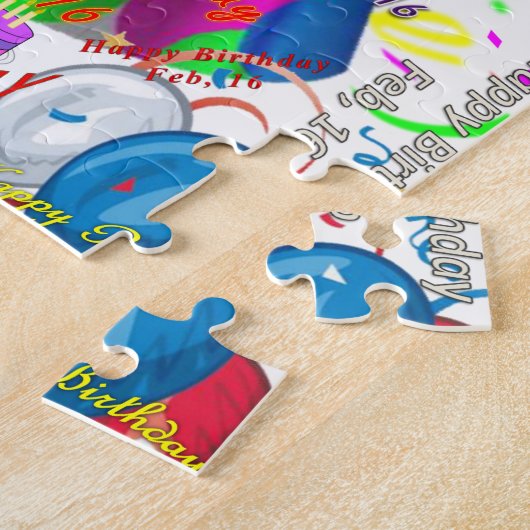 Februar, 16 Geburtstag Jigsaw Puzzle (Seite)