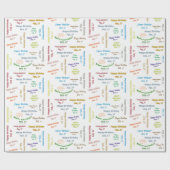 Februar, 17 Geburtstag Geschenkpapier (Flach)